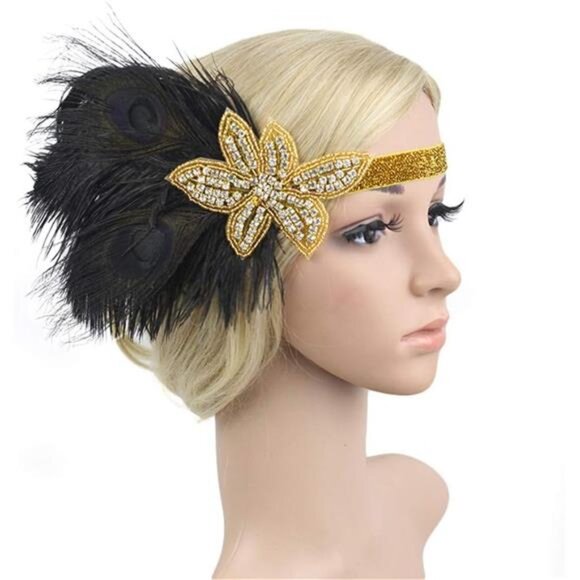 Womens Headpiece Accessories Flapper Headband 09 - Picture 1 of 4
